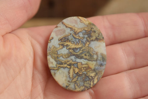 Brown and White Agate Oval for jewelry making, wire wrapping